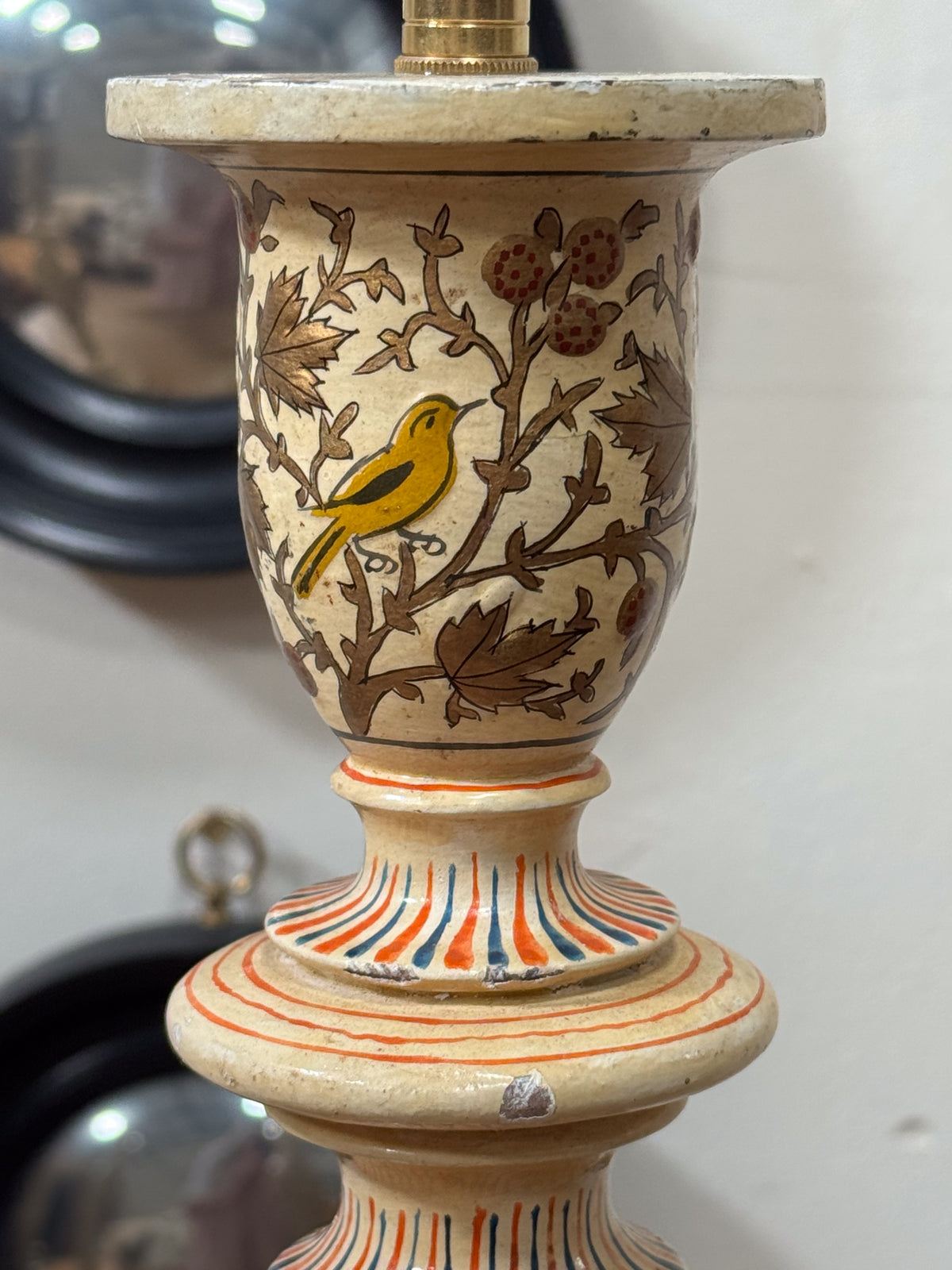 A Pair of Handpainted Kashmiri Lamps