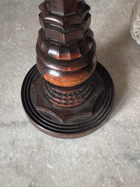 A 19th Century Lignum Vitae Treen Candlestick
