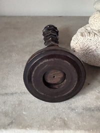 A 19th Century Lignum Vitae Treen Candlestick
