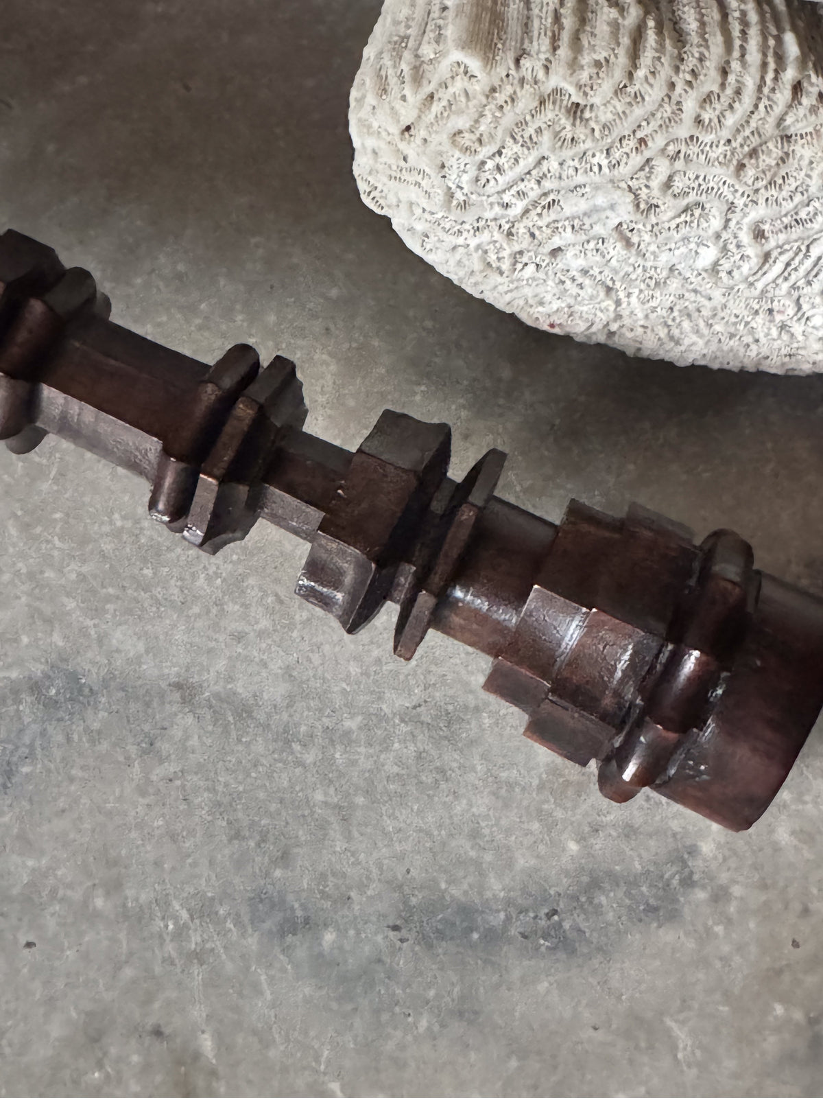 A 19th Century Lignum Vitae Treen Candlestick