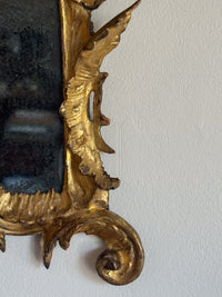 A Pair of Diminutive George III Giltwood Rococo Mirrors