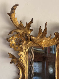 A Pair of Diminutive George III Giltwood Rococo Mirrors