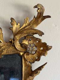A Pair of Diminutive George III Giltwood Rococo Mirrors