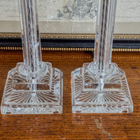 A Pair of Early 20th Century Cut Glass Lamps
