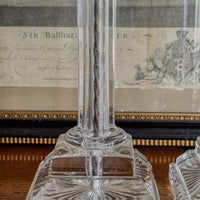 A Pair of Early 20th Century Cut Glass Lamps