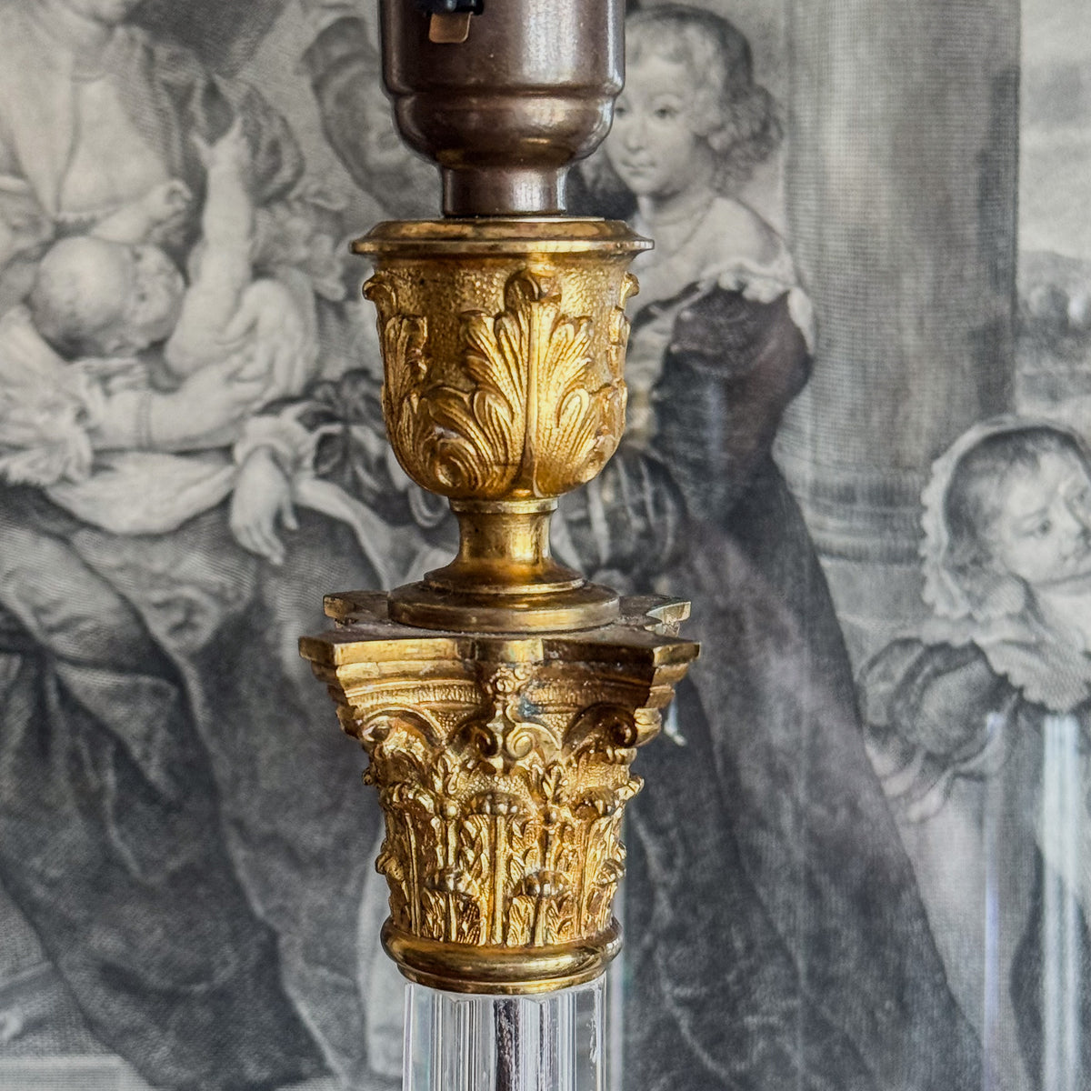 A Pair of Early 20th Century Cut Glass Lamps