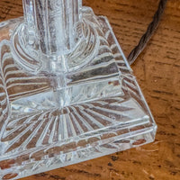 A Pair of Early 20th Century Cut Glass Lamps