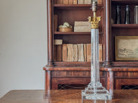 An Early 20th Century Cut Glass Column Lamp