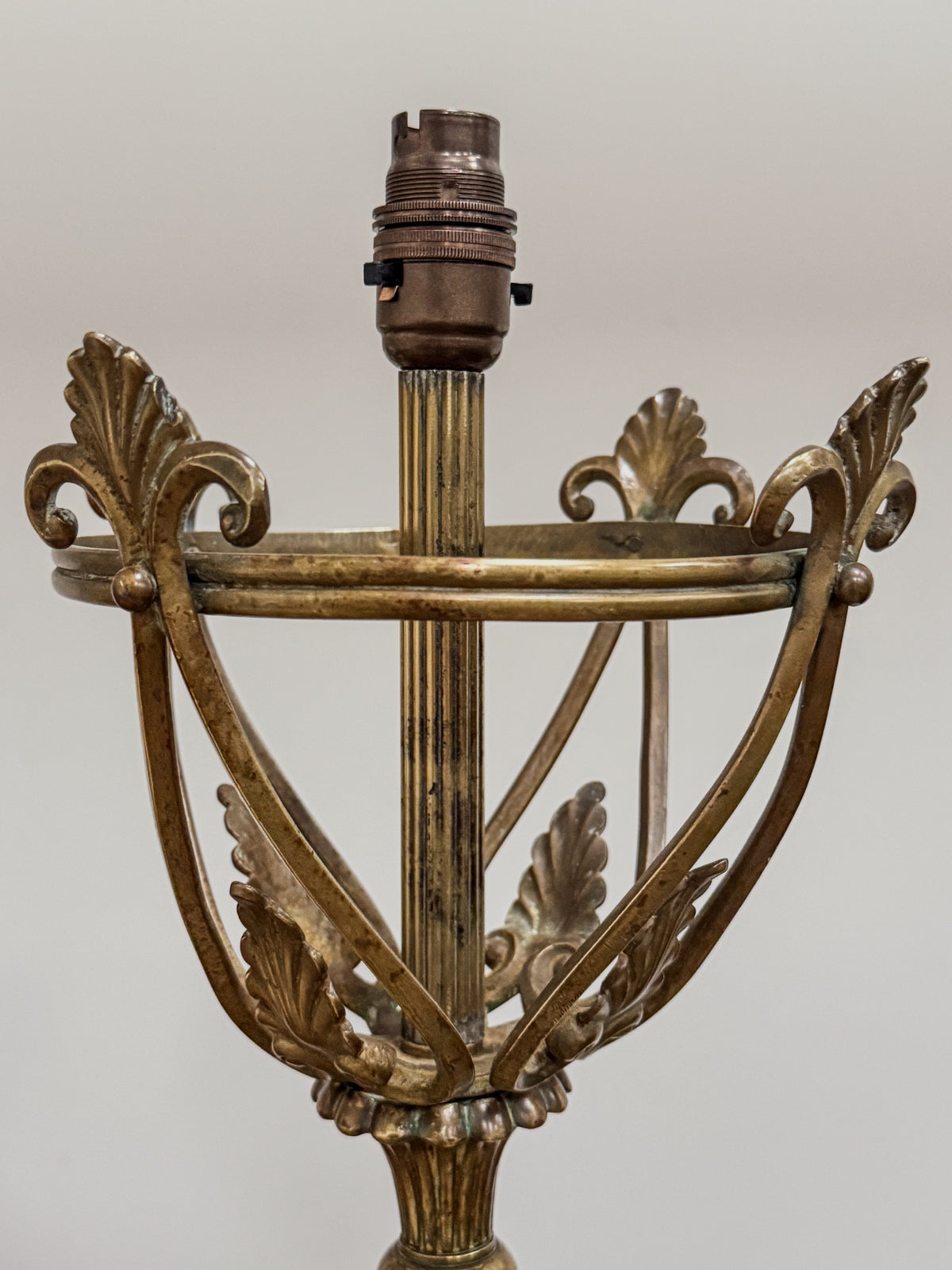 A Late 19th Century Brass Standard Lamp