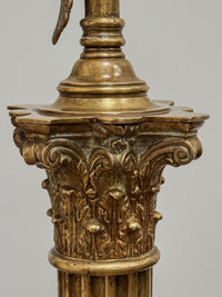 A Late 19th Century Brass Standard Lamp