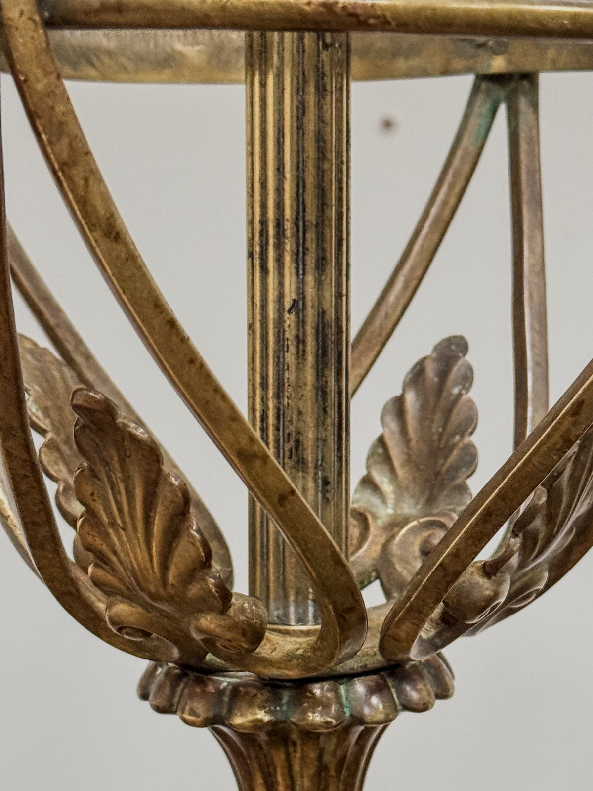 A Late 19th Century Brass Standard Lamp