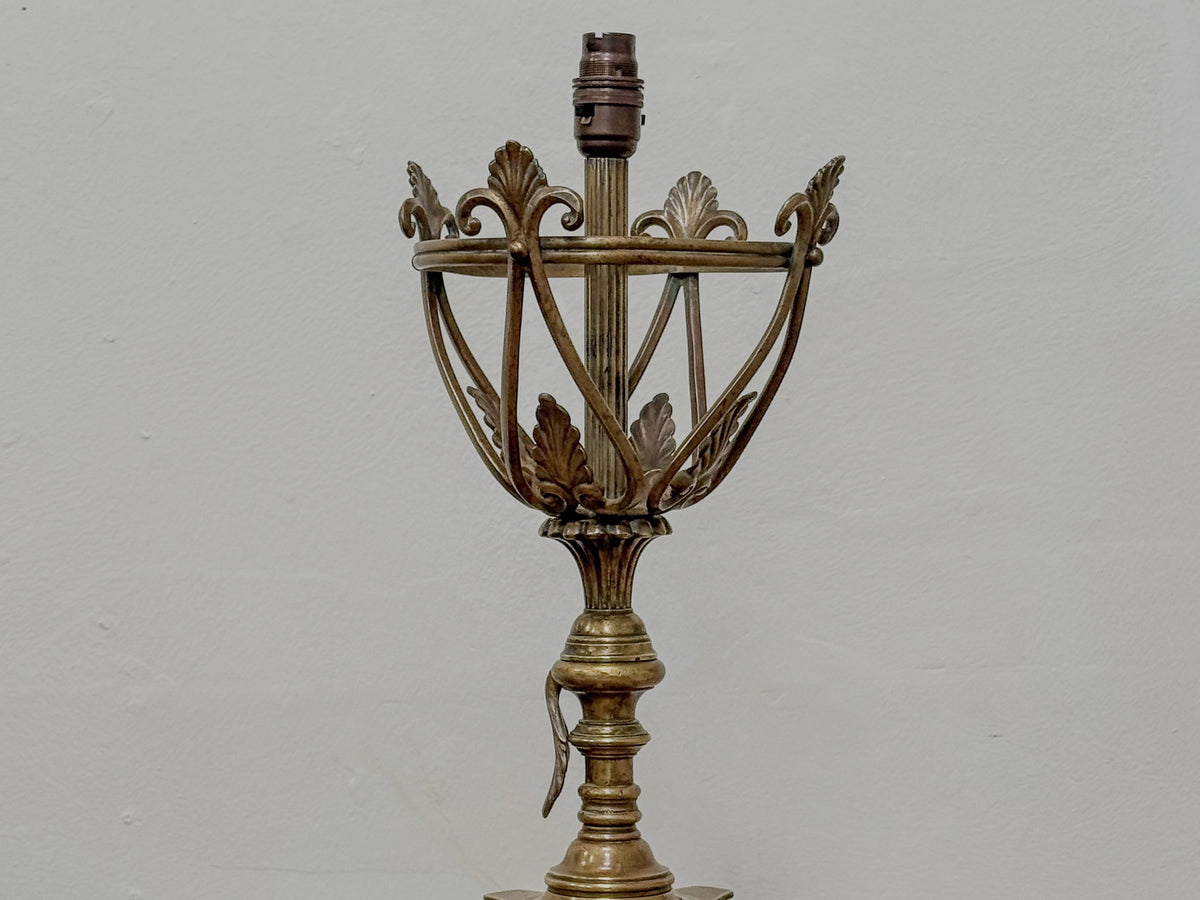 A Late 19th Century Brass Standard Lamp