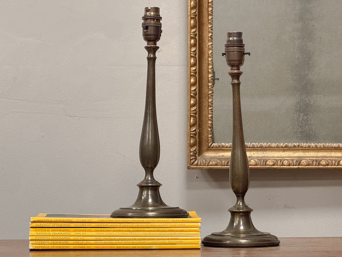 A Pair of Early 20th Century Brass Lamps