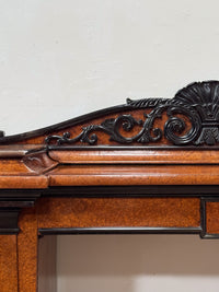 A Late Regency Amboyna & Ebony Pedestal Side Board