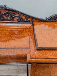 A Late Regency Amboyna & Ebony Pedestal Side Board