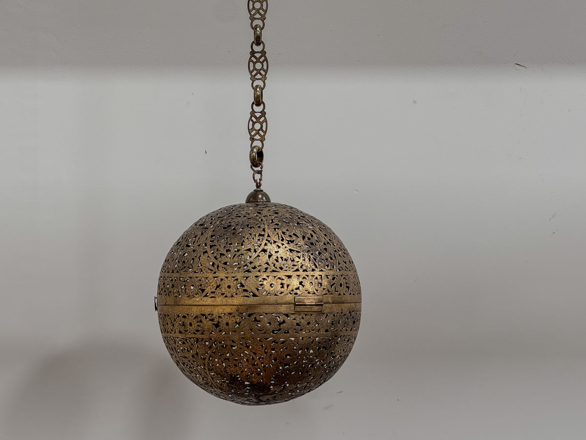 A Late 19th Century Indian Brass Shadow Ball