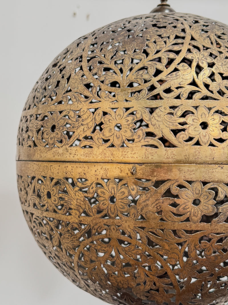 A Late 19th Century Indian Brass Shadow Ball