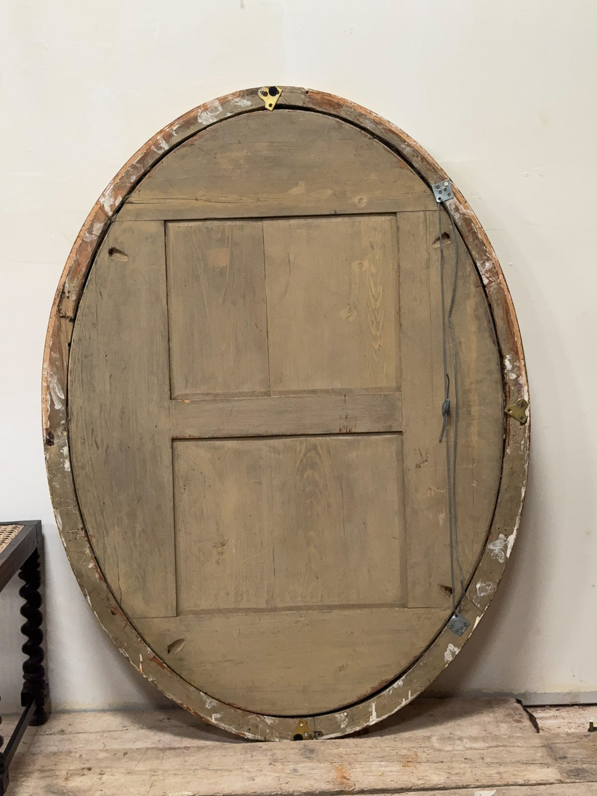 A Mid 19th Century Giltwood Oval Mirror