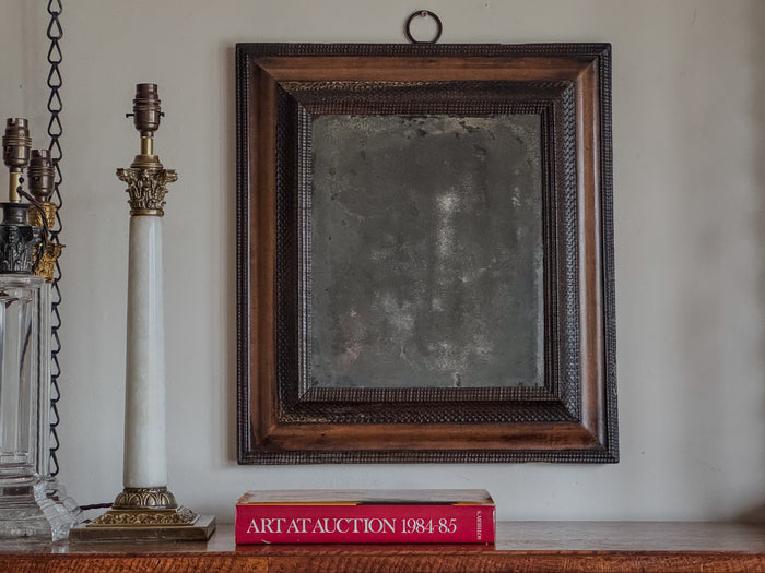 A William & Mary Period Walnut Ripple Frame Mirror