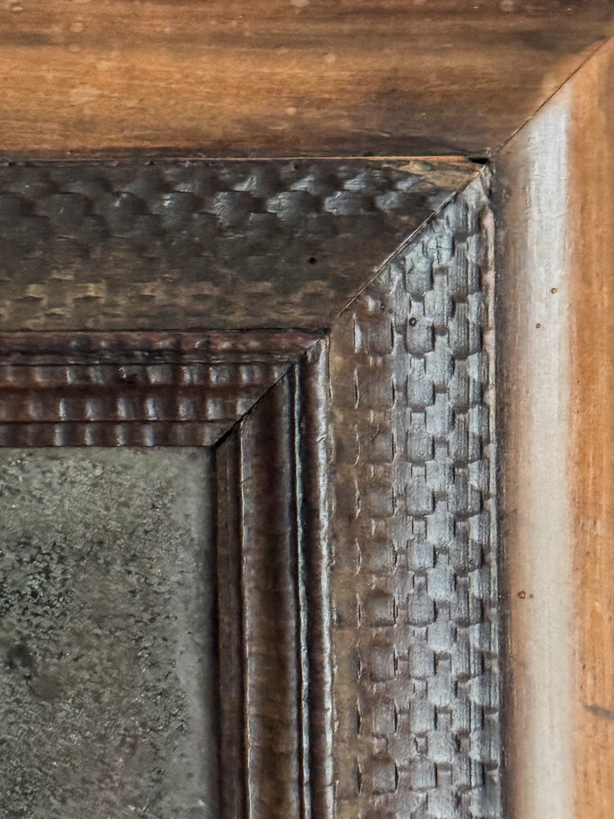 A William & Mary Period Walnut Ripple Frame Mirror