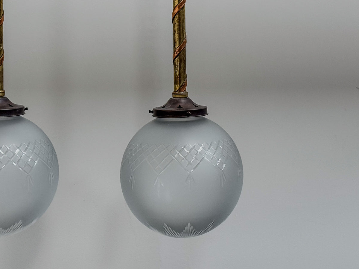 A Pair of Edwardian Globe Lanterns