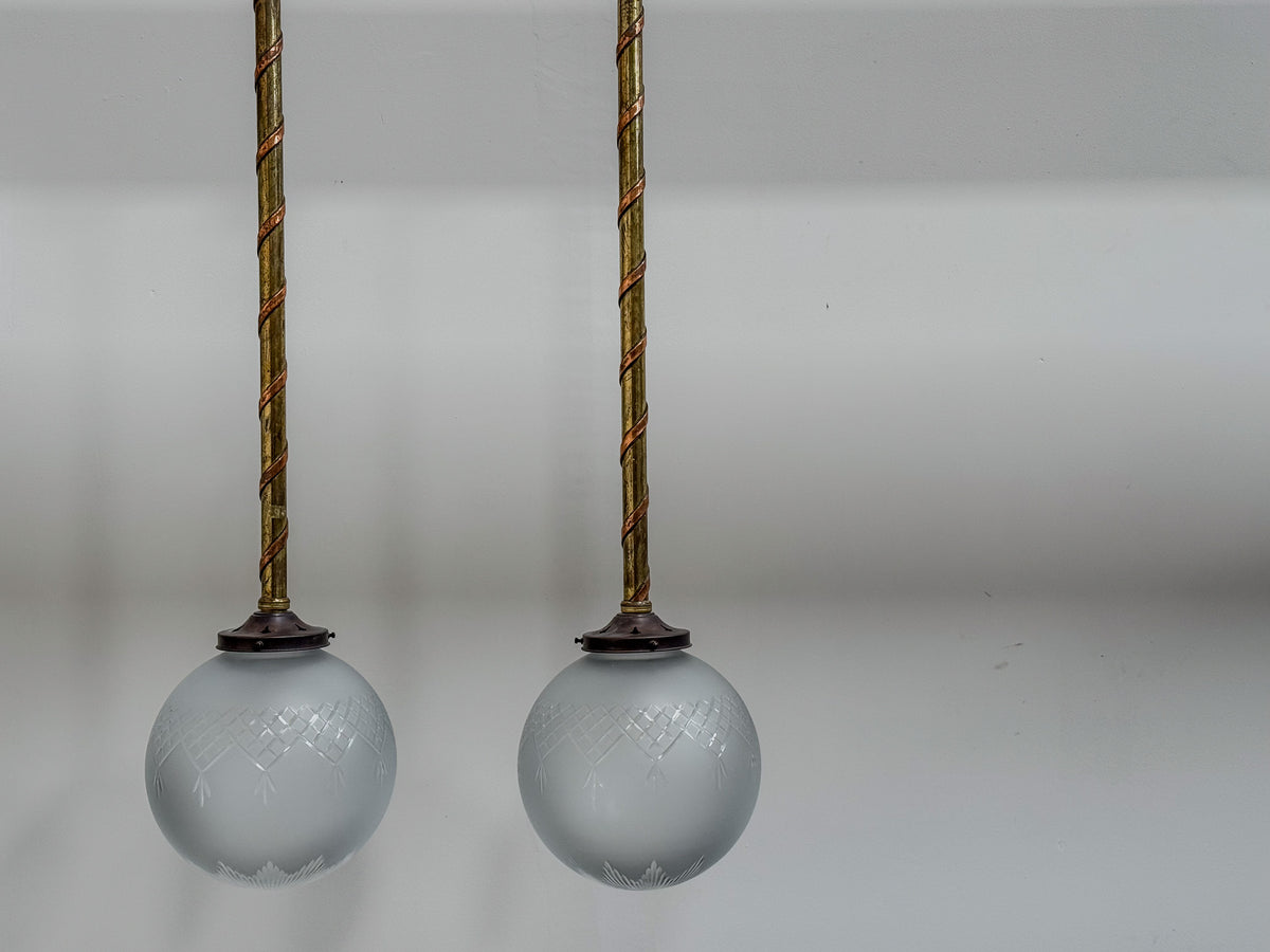 A Pair of Edwardian Globe Lanterns