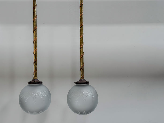 A Pair of Edwardian Globe Lanterns