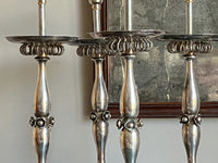 Early 20th Century Silver Pricket Candlesticks, now lamps