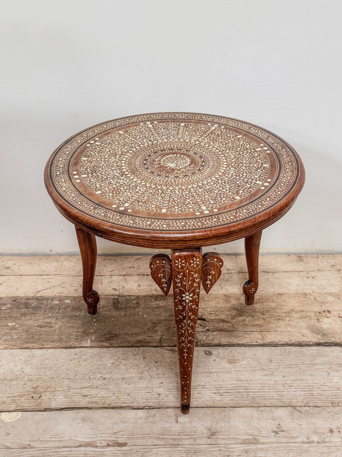 An Early 20th Century Indian Inlaid Elephant Table