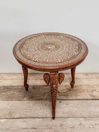 An Early 20th Century Indian Inlaid Elephant Table