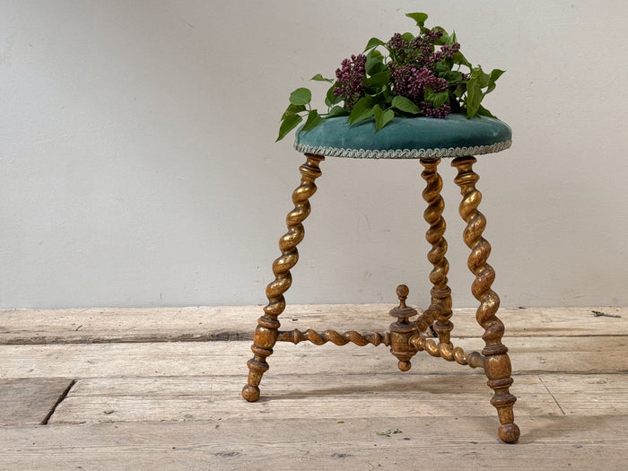 A Mid 19th Century Barley Twist Giltwood Stool