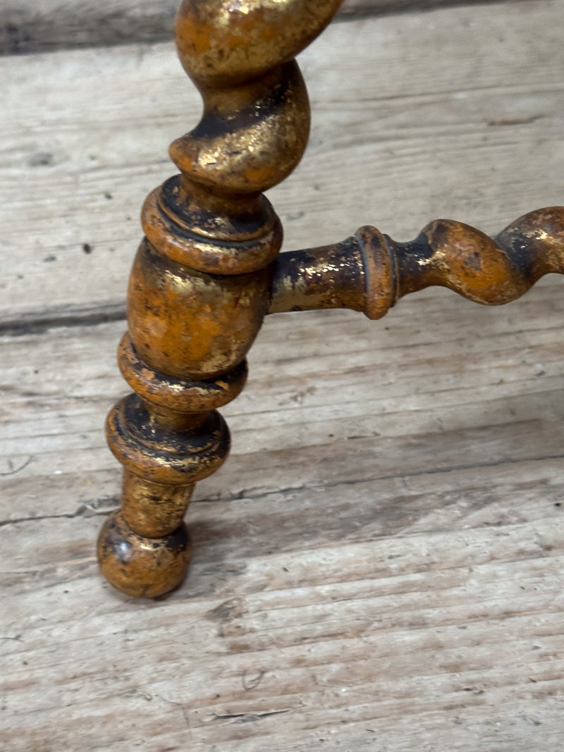 A Mid 19th Century Barley Twist Giltwood Stool
