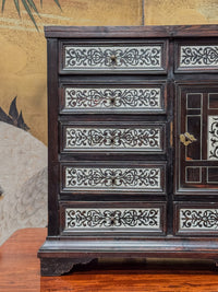 A 17th Century Milanese Ebony & Bone Inlaid Cabinet