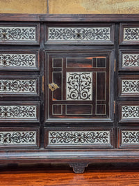 A 17th Century Milanese Ebony & Bone Inlaid Cabinet