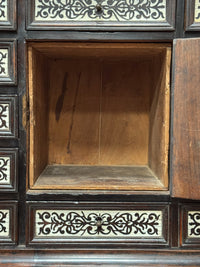A 17th Century Milanese Ebony & Bone Inlaid Cabinet