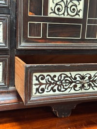 A 17th Century Milanese Ebony & Bone Inlaid Cabinet