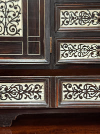 A 17th Century Milanese Ebony & Bone Inlaid Cabinet