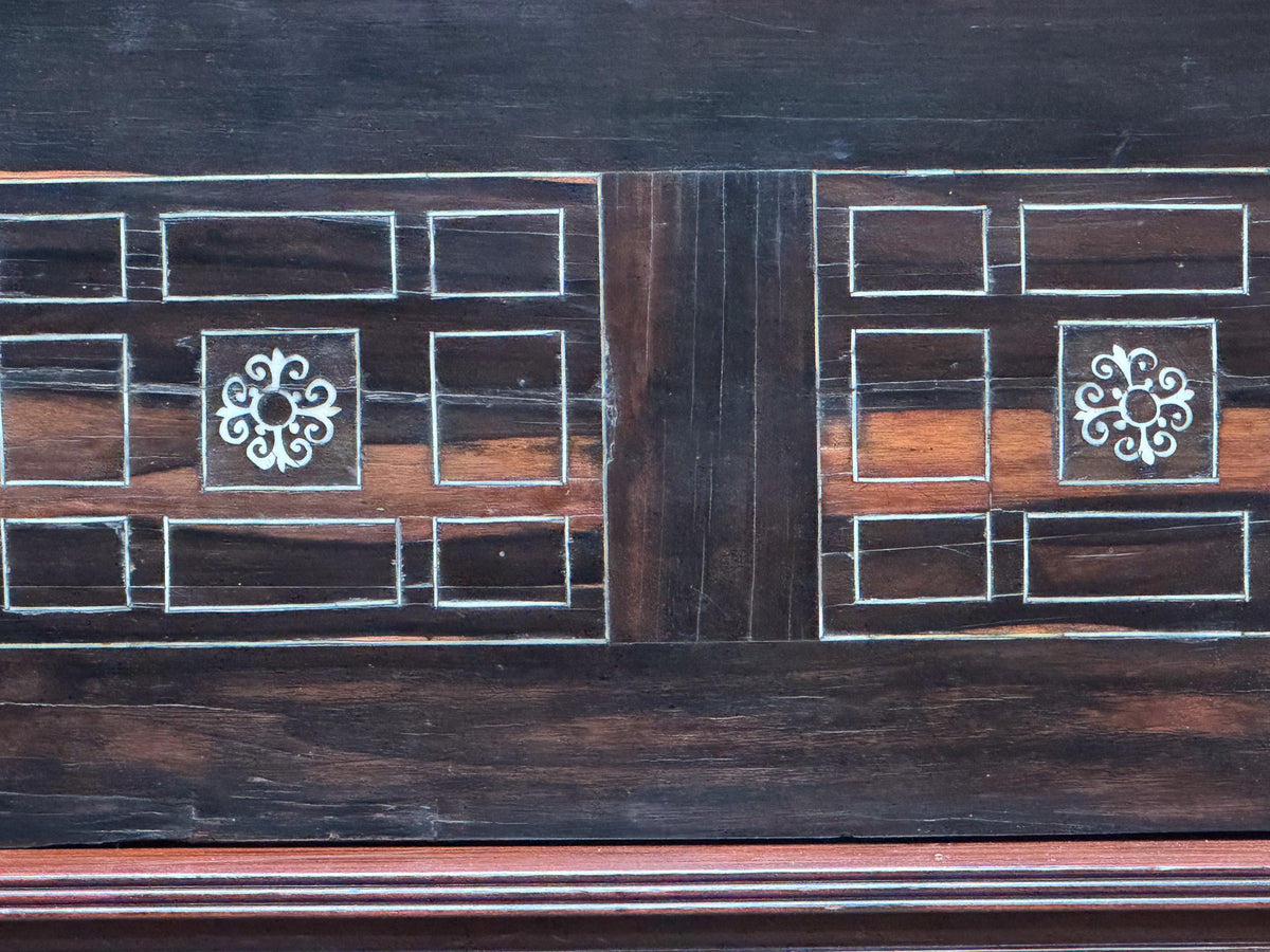 A 17th Century Milanese Ebony & Bone Inlaid Cabinet