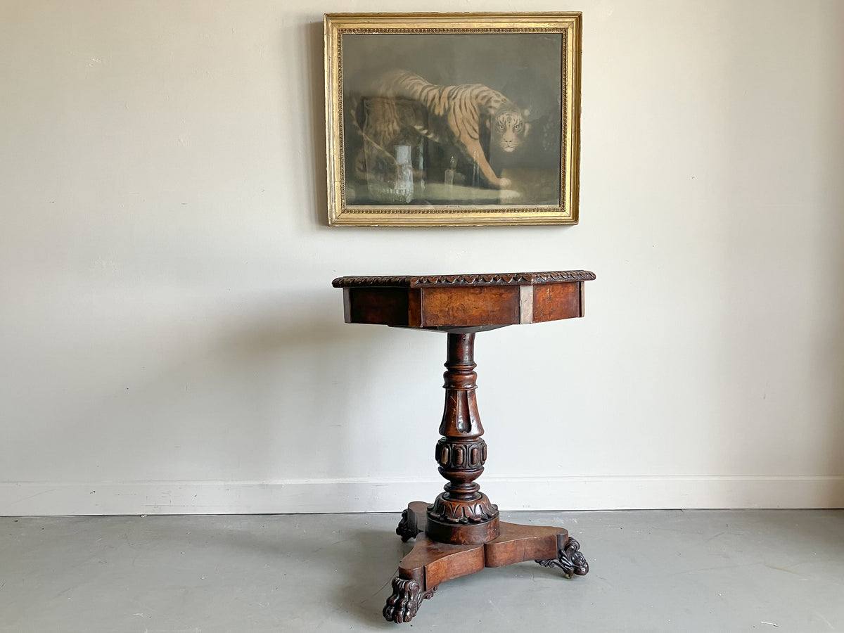 A George IV Walnut Drum Table