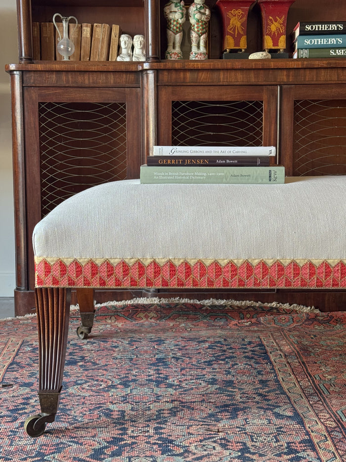 'Clive' Centre Stool with Indian Sequin Trim