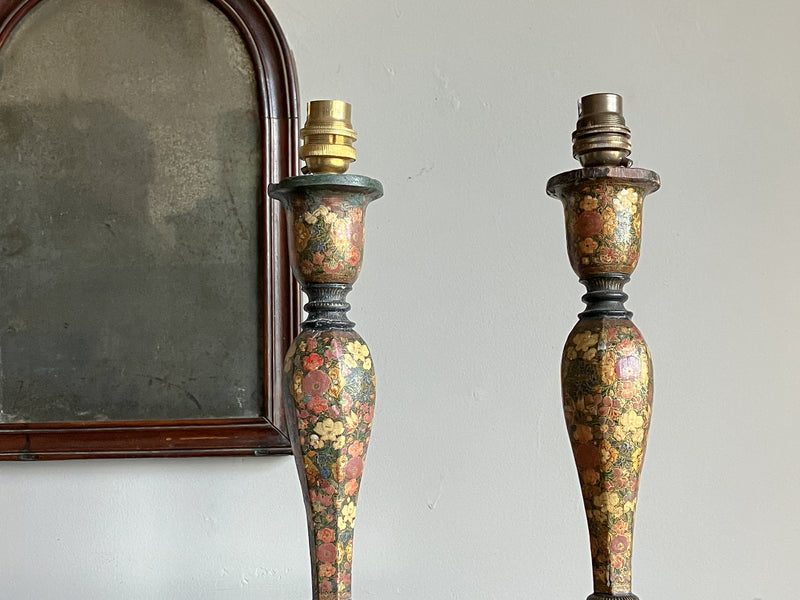 A Pair of Late 19th Century Kashmiri Lamps