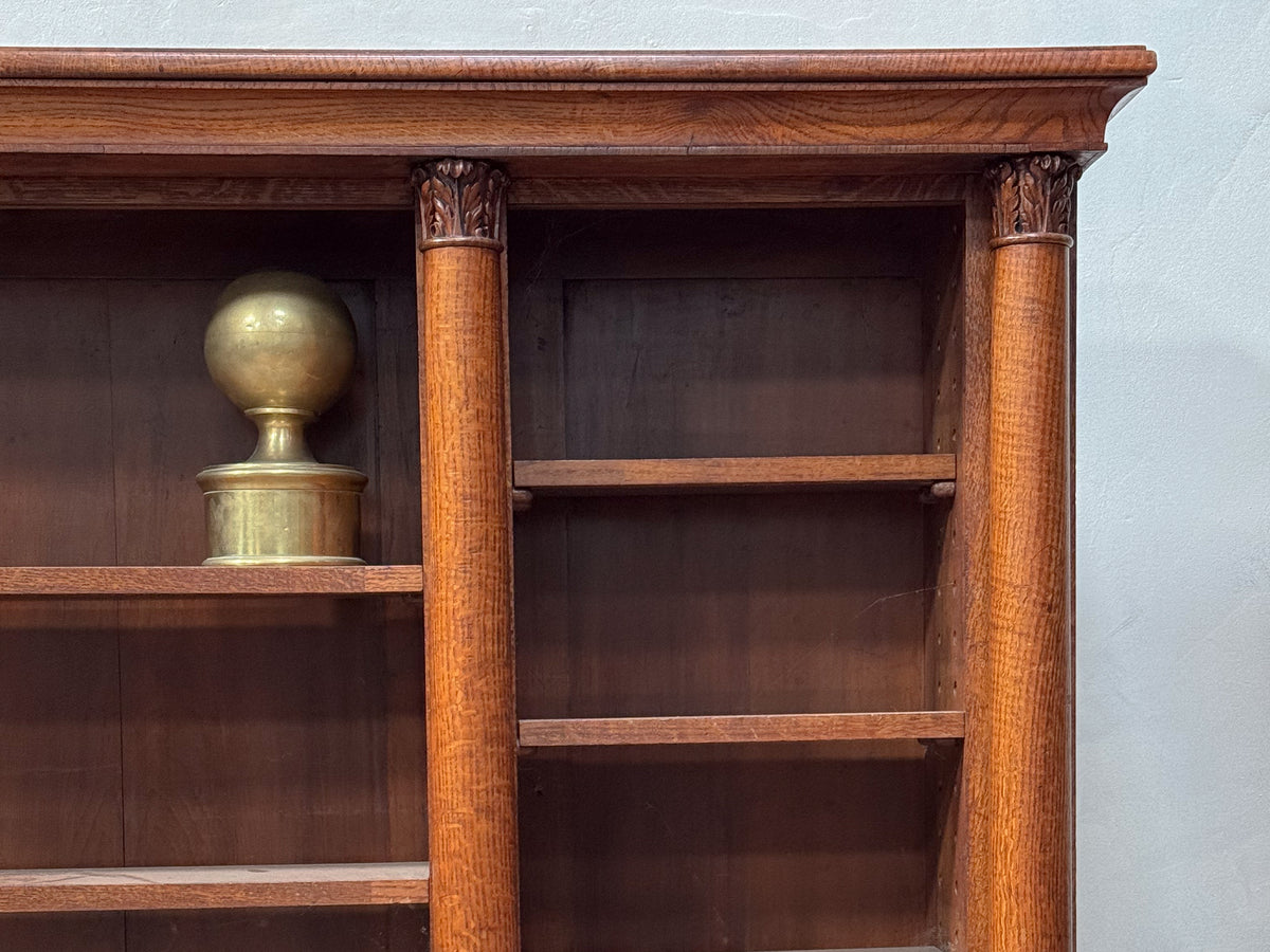 A George IV Oak Open Bookcase by J Kendell & Co.