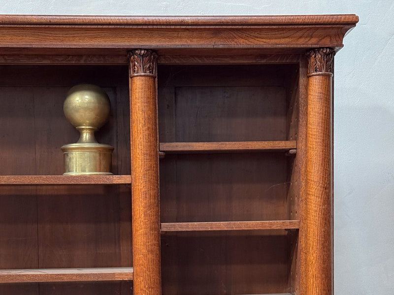 A George IV Oak Open Bookcase by J Kendell & Co.
