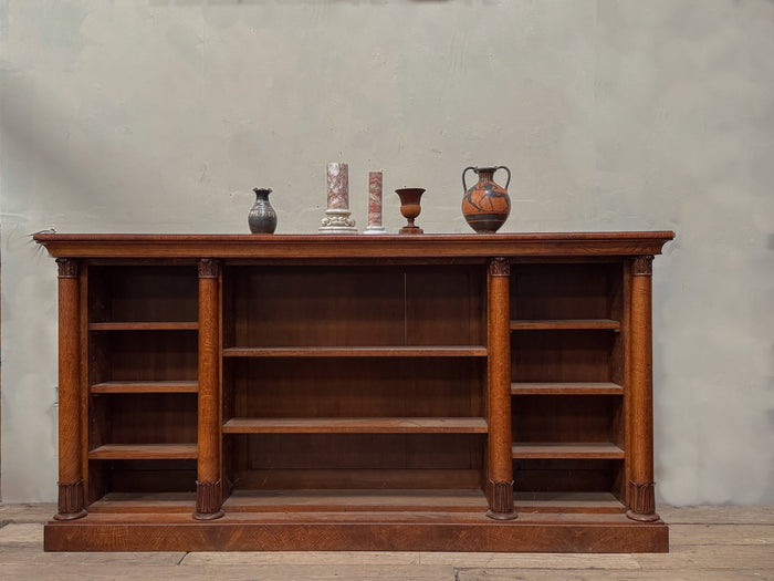 A George IV Oak Open Bookcase by J Kendell & Co.