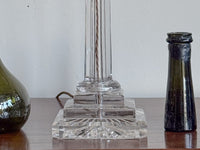 A Tall Early 20th Century Cut Glass Column Lamp