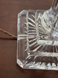 A Tall Early 20th Century Cut Glass Column Lamp