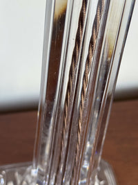 A Tall Early 20th Century Cut Glass Column Lamp