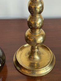 An Early 20th Century Brass Bobbin Lamp