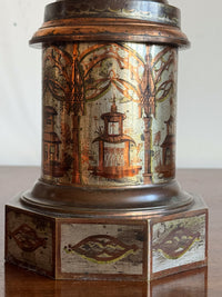 A Regency Toleware Lamp