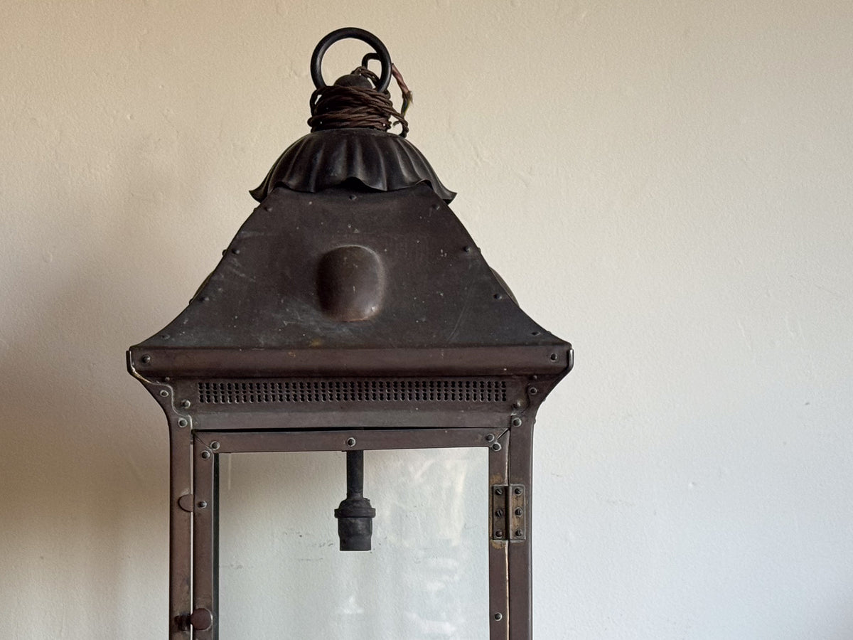 A 19th Century Copper Hall Lantern